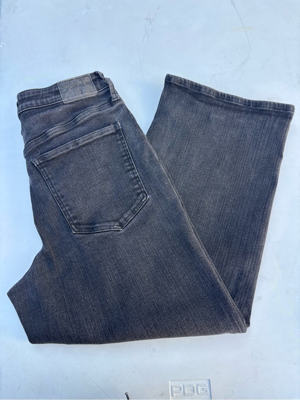 Madewell Charcoal Wide-Leg Flare Jeans